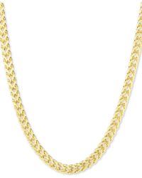 Macy's Franco Link 24" Chain Necklace (3.9mm) In 10k Gold - Metallic