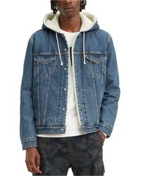 levi's funnel neck hooded jacket