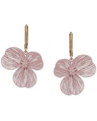 Lonna & Lilly - Gold-tone Color Artistic Flower Drop Earrings - Lyst