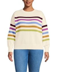 Lands' End - Plus Size Drifter Jersey Crewneck Sweater - Lyst