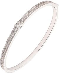 Ralph Lauren - Lauren Sterling Silver Cubic Zirconia Bangle Bracelet - Lyst