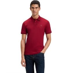 BOSS - Boss By Slim-fit Stretch-cotton Logo Patch Polo Shirt - Lyst