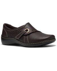 Clarks - Cora Teagan Perforated Leather Mary Jane Flats - Lyst