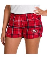 Concepts Sport - Scarlet/black San Francisco 49ers Ultimate Flannel Shorts - Lyst