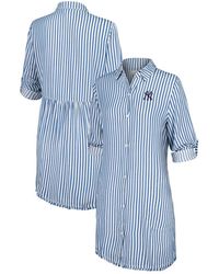 Tommy Bahama - White/blue New York Yankees Chambray Stripe Button-up Dress - Lyst
