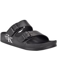 Calvin Klein - Zion Open Toe Casual Slip-on Sandals - Lyst
