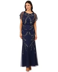 Adrianna Papell - Private Label Beaded Flutter Blouson Gown - Lyst