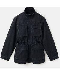 Mango - Pockets Oversized Denim Barn Parka - Lyst