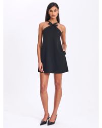 Miss Circle - Caitlin Satin Trim Mini Dress - Lyst
