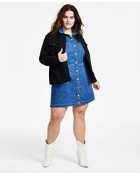 Levi's - Levis Plus Size Ellie Button Up Denim Dress Original Denim Trucker Jacket - Lyst