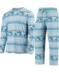 Concepts Sport - North Carolina Tar Heels Ugly Sweater Knit Long Sleeve Top And Pant Set - Lyst