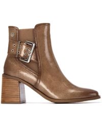 Xti - Heeled Patent Leather Chelsea Booties By - Lyst