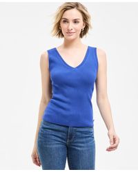 売れ筋商品|||トミー ヒルフィガー カットソー トップス レディース Women's Crochet-Trim Sweater Tank Top White Tommy Hilfiger Faux Crochet Trim Tank Bright White XS (US 0
