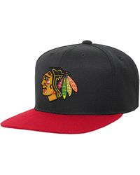 Mitchell & Ness - Big Boys And Girls Black/red Chicago Blackhawks Core Team Two-tone Snapback Hat - Lyst