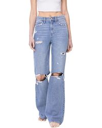 Flying Monkey - Super High Rise 90's Vintage-like Flare Jeans - Lyst