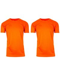 Galaxy By Harvic - Short Sleeve Moisture-wicking Quick Dry Performance Crew Neck Tee -2 Pack - Lyst