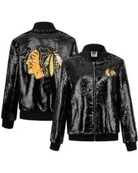 Cuce - Chicago Hawks Sequin Full-zip Jacket - Lyst