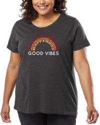 LA Pop Art - Plus Size Good Vibes Word Art T-shirt - Lyst