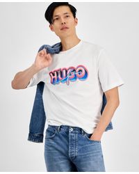 BOSS - Hugo By Regular-fit Logo Graphic T-shirt - Lyst