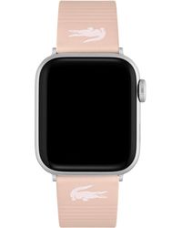 Lacoste Striping Blush Leather Strap For Apple Watch® 38mm/40mm - Black