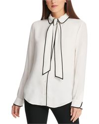 dkny white blouse