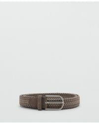 Mango - Braided Elastic Belt - Lyst