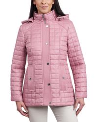 London Fog - Hooded Quilted Water-resistant Coat - Lyst