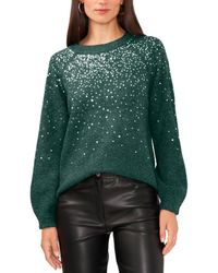 Vince Camuto - Sequined Raglan-sleeve Sweater - Lyst