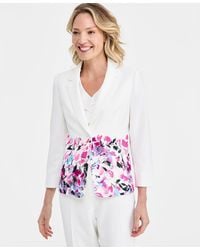 Kasper - Floral-print Double-button Blazer - Lyst