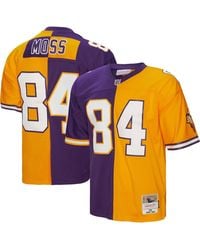 Mitchell & Ness - Randy Moss Purple And Gold Minnesota Vikings 1998 Split Legacy Replica Jersey - Lyst