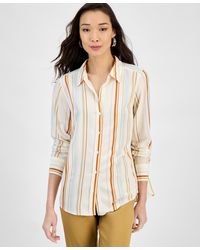 INC International Concepts - Printed Long-sleeve Button-down Shirt - Lyst