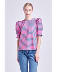 English Factory - Stripe Knit T-shirt - Lyst