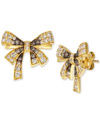 Le Vian - Ombre Chocolate Ombre Diamond & Vanilla Diamond Bow Stud Earrings (1-1/3 Ct. T.w. - Lyst