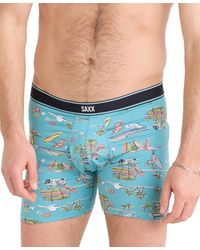 Saxx Underwear Co. - Daytripper Relaxed-fit Moisture-wicking Printed Boxer Briefs - Lyst