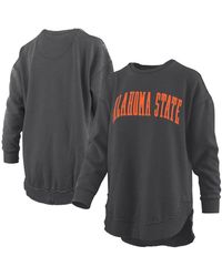 Pressbox - Oklahoma State Cowboys Melange Poncho Vintage Fleece Long Sleeve Pullover Sweatshirt - Lyst
