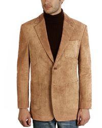 BGSD - Men Steve Two-button Suede Leather Blazer - Lyst