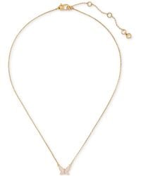 Kate Spade - Gold-tone Cubic Zirconia & Colored Butterfly Pendant Necklace - Lyst