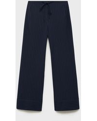 Mango - Chalk-stripe Straight Trousers - Lyst