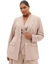 City Chic - Plus Size Luci Double-breasted Relaxed-fit Blazer - Lyst