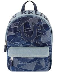 True Religion - Mini Denim Logo Backpack - Lyst