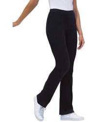 Woman Within - Plus Size Within Stretch-cotton Knit Pull-on Bootcut leggings - Lyst