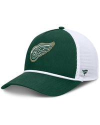 Fanatics - Green/white Detroit Red Wings Bermuda A-frame Adjustable Hat - Lyst