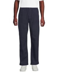 Lands' End - Linen Cotton Elastic Waist Pant - Lyst