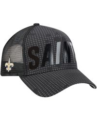 KTZ - New Orleans Saints Midnight Ink Tonal Text A-frame Trucker 9forty Adjustable Hat - Lyst