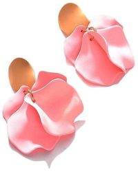 SOH - Pink Flora Drop Earrings - Lyst