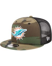 KTZ Miami Dolphins Black Metallic Gold 9fifty Snapback Cap for Men