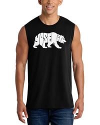 LA Pop Art - Bear Explore Word Art Graphic Tank Top - Lyst