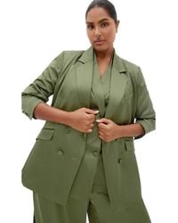 City Chic - Plus Size Rylie Satin Blazer - Lyst