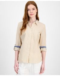 Tommy Hilfiger - Striped Roll-tab Shirt - Lyst
