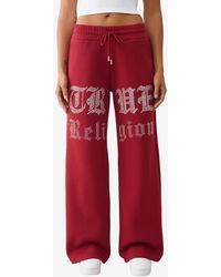 TRUE RELIGION - Crystal Wide Leg Drawstring Pants - Lyst